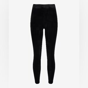 Express Mid Rise Velour Leggings Black Size XS Petite